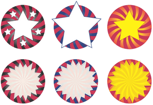 Assorted Decorative Stars Collection PNG image with transparent background