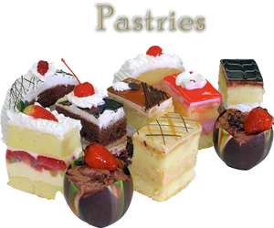 Assorted Delicious Pastries PNG Image