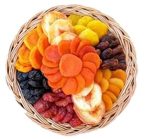 Assorted Dried Fruit Basket PNG Image