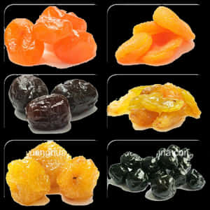Assorted Dried Fruits Collection PNG with transparent background