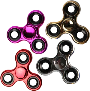 Assorted Fidget Spinners Collection PNG Image