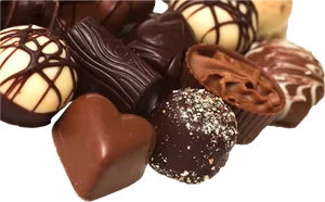 Assorted Fine Chocolates Collection PNG Image