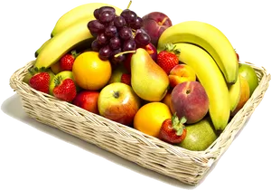 Assorted Fresh Fruit Basket PNG Image