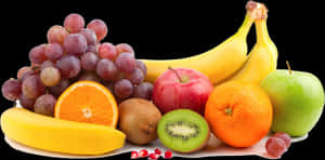 Assorted Fresh Fruit Selection PNG with transparent background