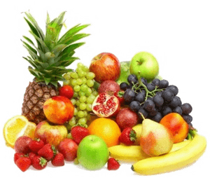 Assorted Fresh Fruit Selection PNG image with transparent background