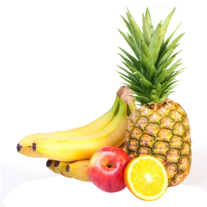 Assorted Fresh Fruits Black Background PNG Image