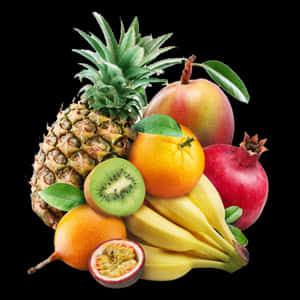 Assorted Fresh Fruits Collection PNG image with transparent background