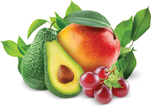 Assorted Fresh Fruits Composition PNG image with transparent background