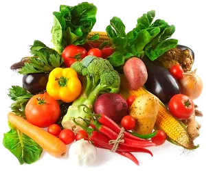 Assorted Fresh Vegetables Collection PNG Image