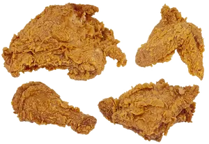 Assorted Fried Chicken Pieces.png PNG Image