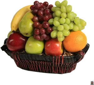Assorted Fruit Basket PNG Image