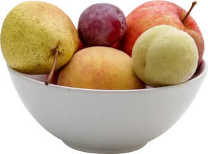 Assorted Fruit Bowl Selection PNG Image