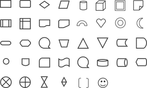 Assorted Geometric Shapes Background PNG Image