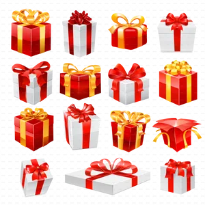 Assorted Gift Boxes Collection PNG Image