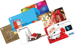 Assorted Gift Cards Collection PNG