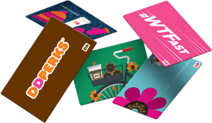 Assorted Gift Cards Display PNG