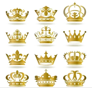 Assorted Golden Crowns Collection PNG Image