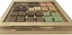 Assorted Gourmet Chocolates Box PNG image with transparent background