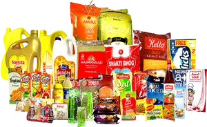 Assorted Grocery Products Collection PNG Image