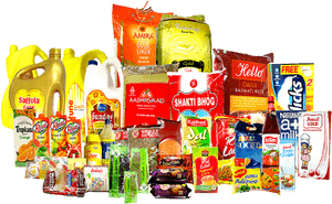 Assorted Grocery Products Collection PNG image with transparent background