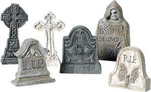 Halloween Village Accessories By Department - Halloween Tombstone Figurines, HD Png Download PNG image with transparent background