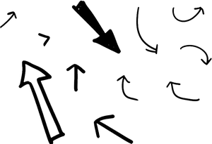 Assorted Hand Drawn Arrows PNG Image