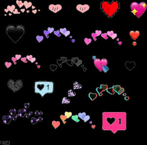 Assorted_ Heart_ Emojis_ Collection PNG image with transparent background
