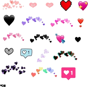 Assorted_ Heart_ Emojis_ Collection PNG Image