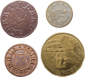 House Stark Set Of Four Coins - Game Of Thrones Coins, HD Png Download PNG with transparent background