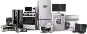 Assorted Home Electronics Collection PNG Image