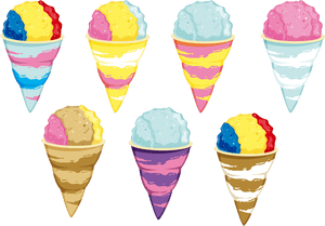 Ice Cream Cone Snow Cone Shaved Ice - Snow Cone Vector Png, Transparent Png PNG with transparent background