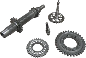 Assorted Mechanical Gearsand Shafts PNG Image
