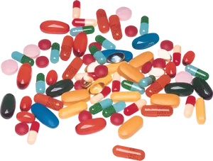 Assorted Medication Pills PNG Image