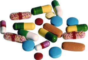 Assorted Medication Pills PNG Image