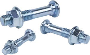 Assorted Metal Boltsand Nuts PNG Image