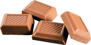 Assorted Milk Chocolate Pieces PNG image with transparent background