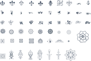 Assorted Ornament Vectors Collection PNG Image