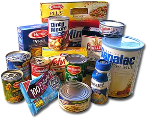 Assorted Pantry Items Collection PNG Image
