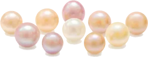 Assorted Pearls Transparent Background PNG Image