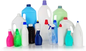 Assorted Plastic Bottles Collection PNG Image