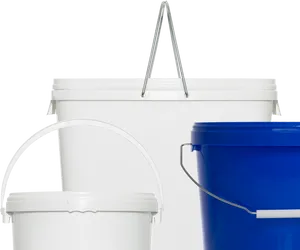 Assorted Plastic Buckets PNG Image