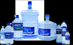 Assorted Plastic Water Bottles PNG image with transparent background