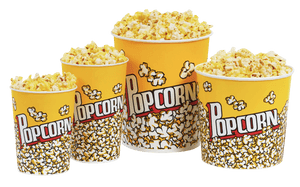 Assorted Popcorn Buckets PNG image with transparent background