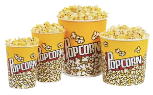 Assorted Popcorn Buckets PNG Image