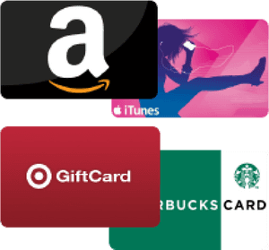 Assorted Popular Gift Cards PNG