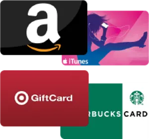 Assorted Popular Gift Cards PNG Image