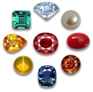Assorted Precious Gemstones Collection PNG