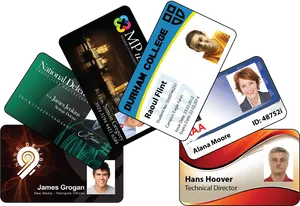 Assorted Professional I D Cards PNG Image