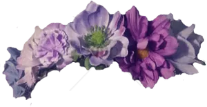 Assorted Purple Flowers PNG Image