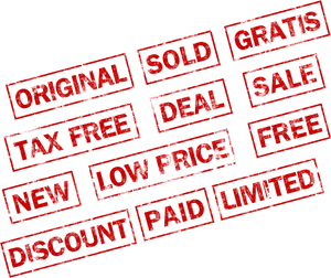 Assorted Sales Stamps Collection PNG Image